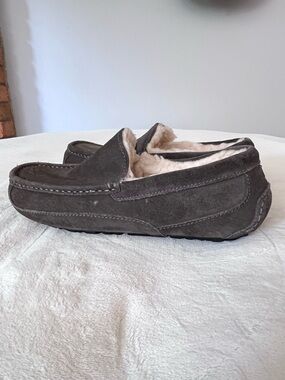 UGG Men's Suede Shearling-Lined Slip-On Moccasins